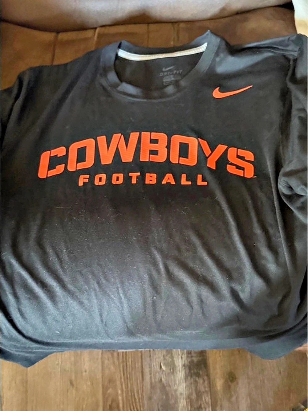 Nike Cowboys Football Black & Orange Tee Like New